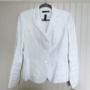 White Linen Brand New Ralph Lauren Blazer for Women